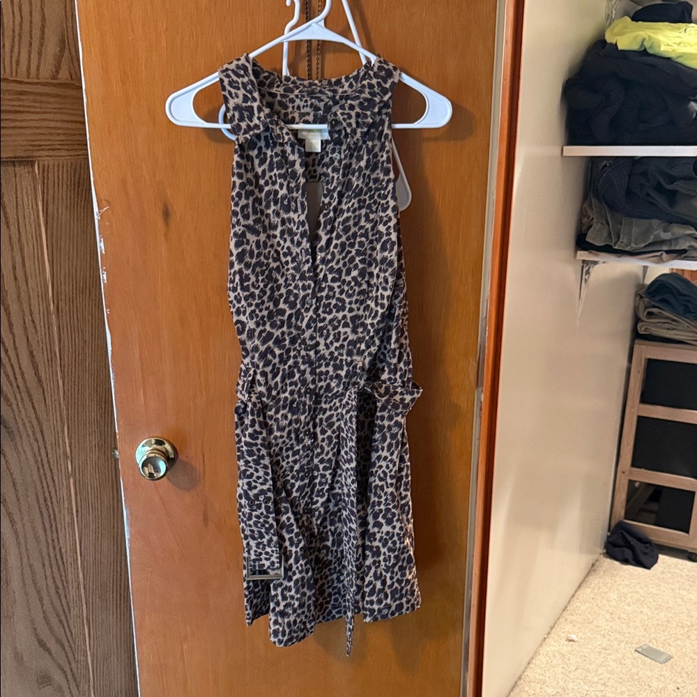 Maeve Leopard Print Mini Dress